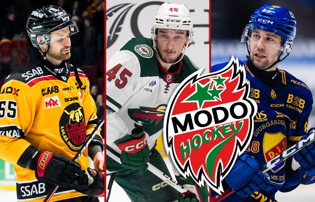 Kasper Kotkansalo, Ryan O'Rourke, August Berg. MoDo Hockey.