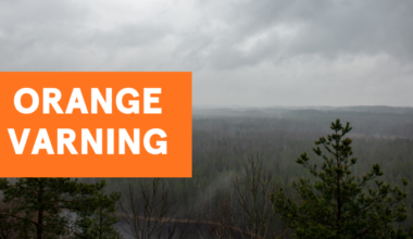 Stanna hemma om du inte måste ge dig ut - orange vädervarning i länet