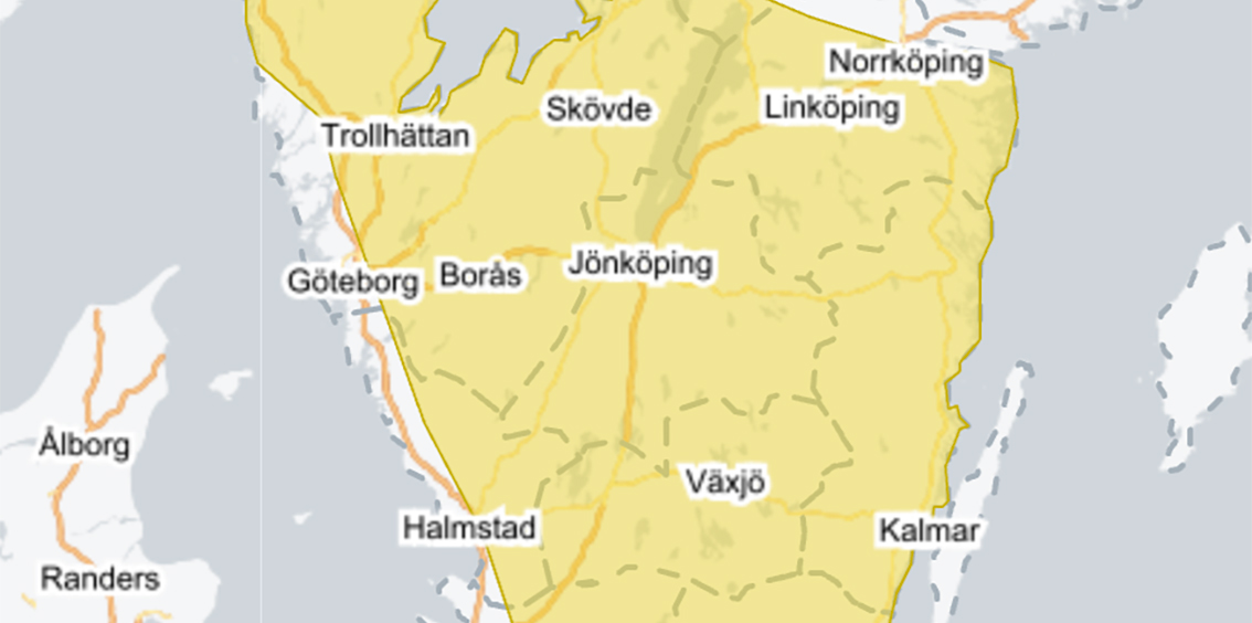 SMHI varnar: plöstlig ishalka - Skillingaryd