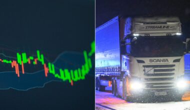 Tung dag för lastbilar och läkemedel när börsen föll