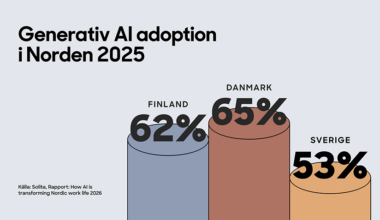 Ny rapport: Svensk AI-användning fördubblad på ett år, men brist på utbildning kan dämpa tillväxt
