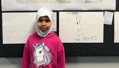 Aida, 7 år, har ritat en karta över Tensta.