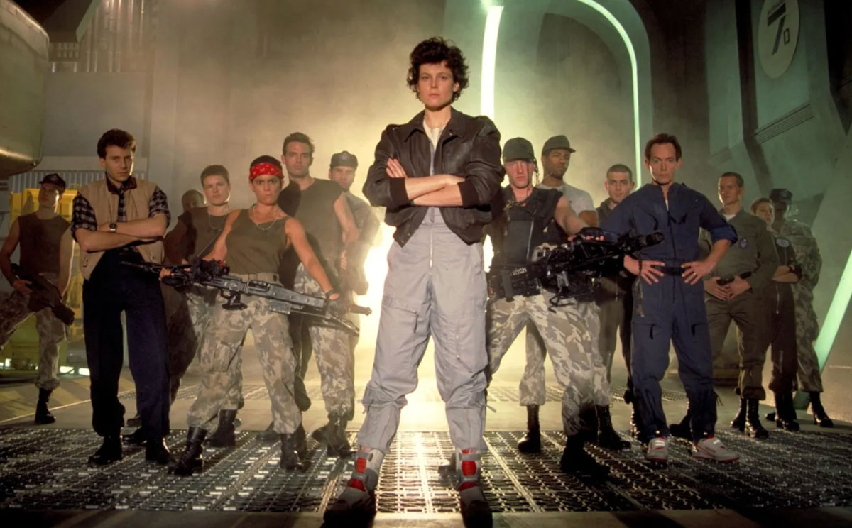 Hela teamet från "Aliens"