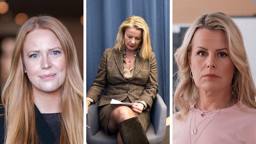 En tredelad bild av Emma Arvidsson, Lotta Edholm och Anna Olskog