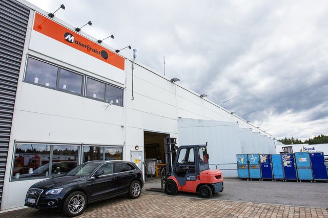 I Gävle har Maserfrakt 35 anställda. På bilden syns företagets terminal i Ersbo industriområde.
