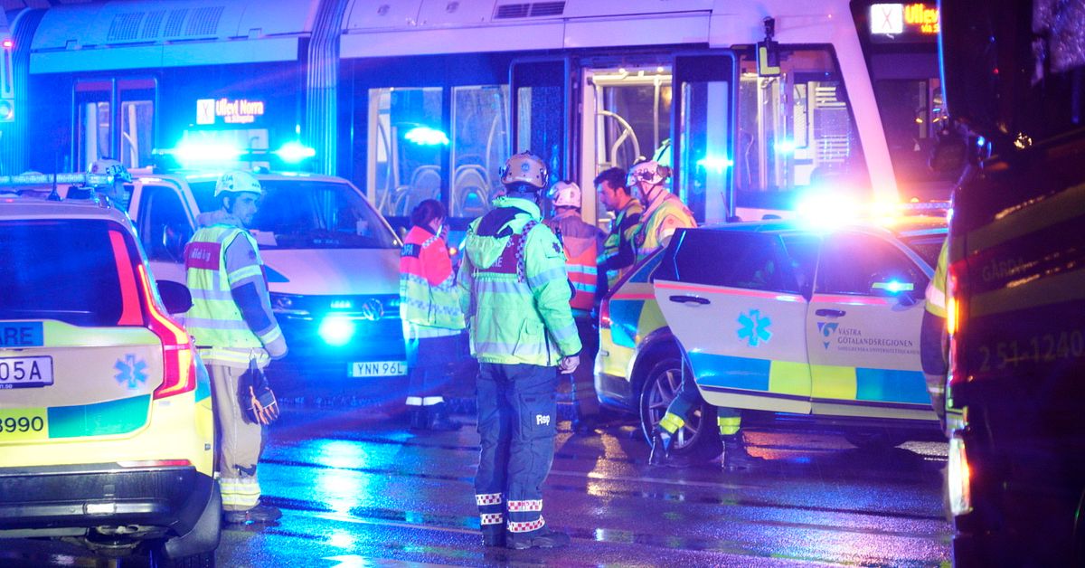 Person påkörd av spårvagn i Mölndal – förd till sjukhus