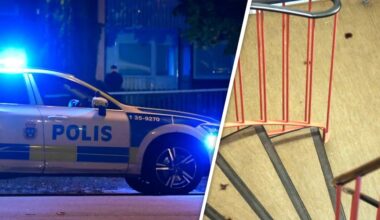 Smällare kastades in i trapphuset på Gråbo