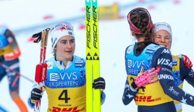 Ebba Andersson tar pallplats i skiathlon