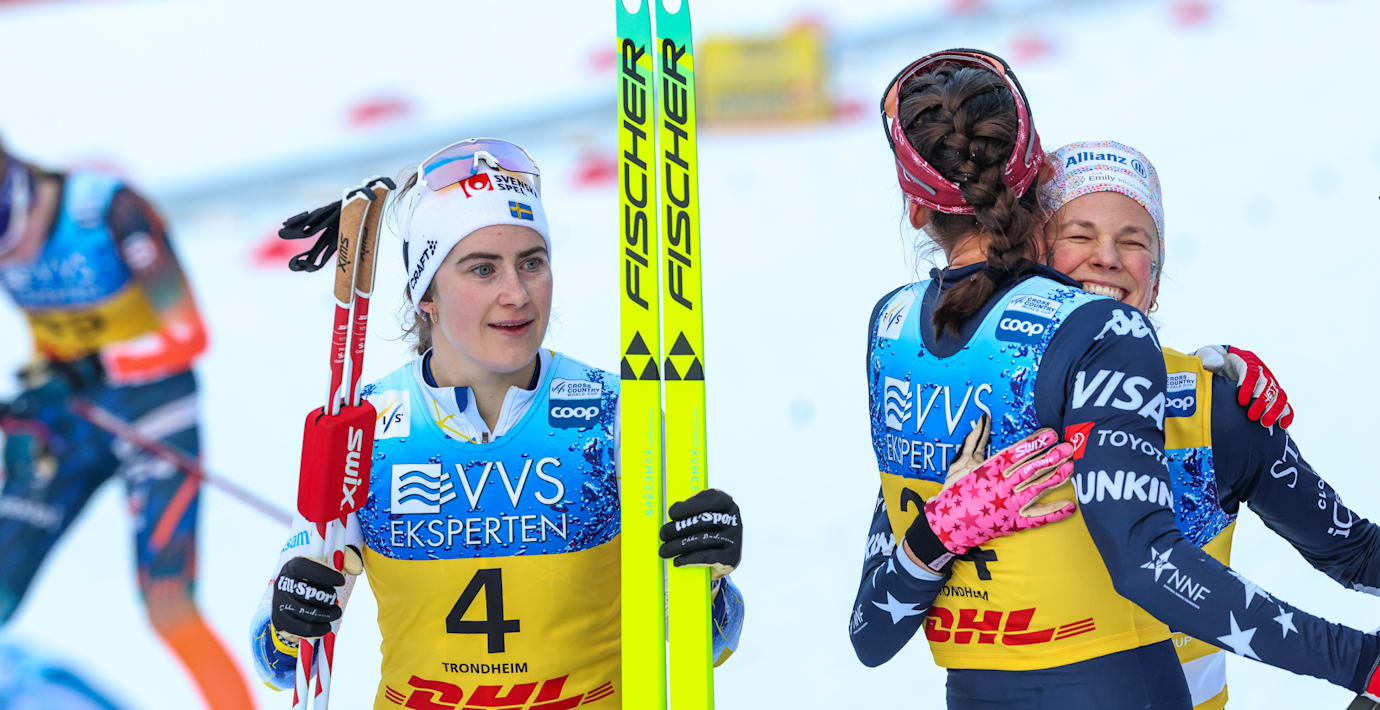 Ebba Andersson tar pallplats i skiathlon