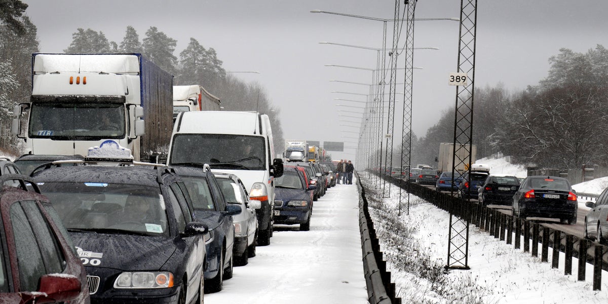 Det är mycket trafik under julhelgen