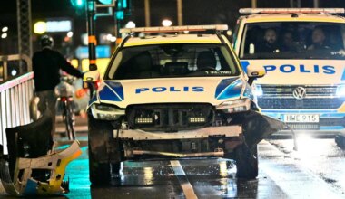 Flera polisbilar krockade under biljakt