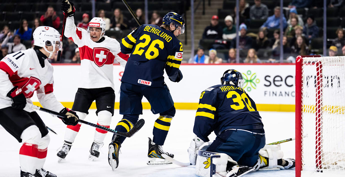 Andra raka segern i JVM – Sverige slog Schweiz