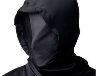 Den svarta masken som 26-åringen köpte in före kidnappningsförsöket av flickan.