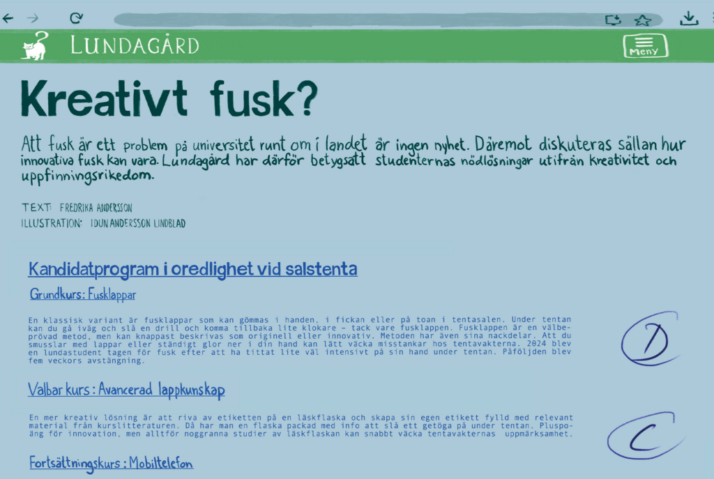 Hur kreativa är studenternas fusk? – Lundagard.se