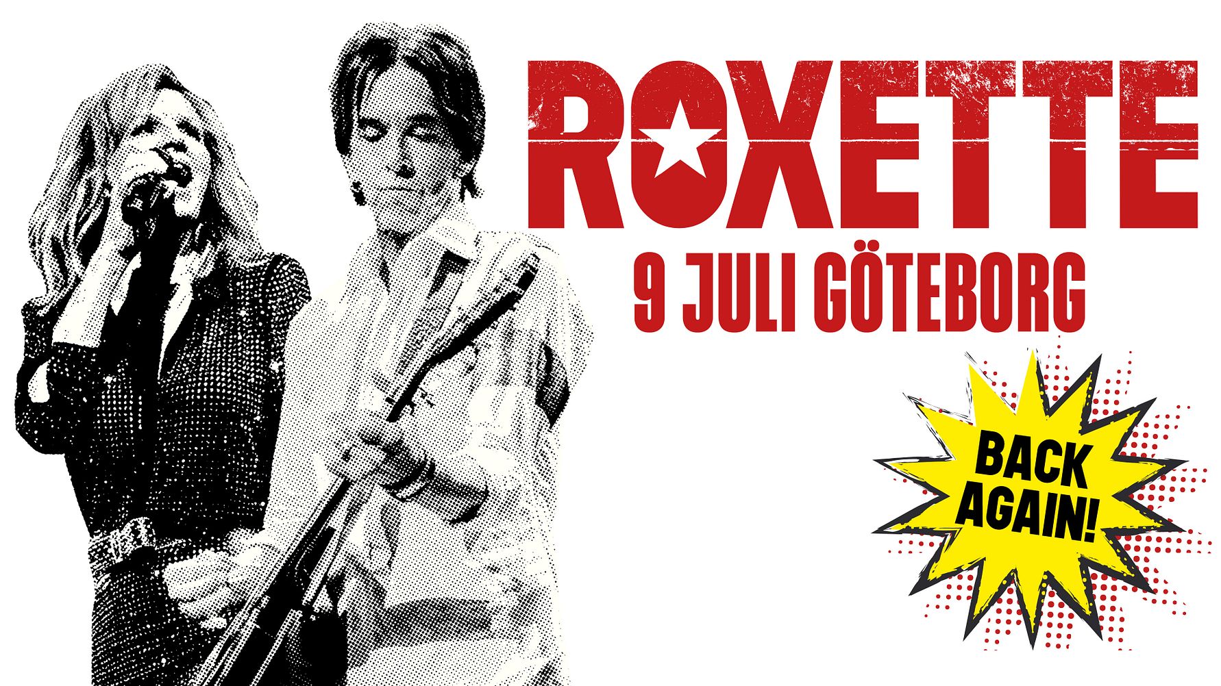 Roxette till Slottsskogsvallen i sommar – deras enda spelning i Sverige 2026