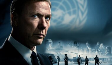 Micke Persbrandt är en allvarlig man i "Hammarskjöld".