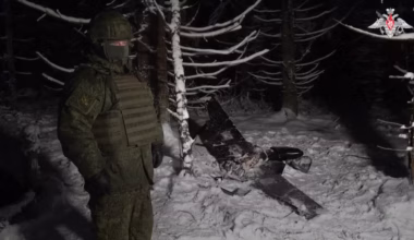 Ryssland publicerar video av påstådd drönarattack