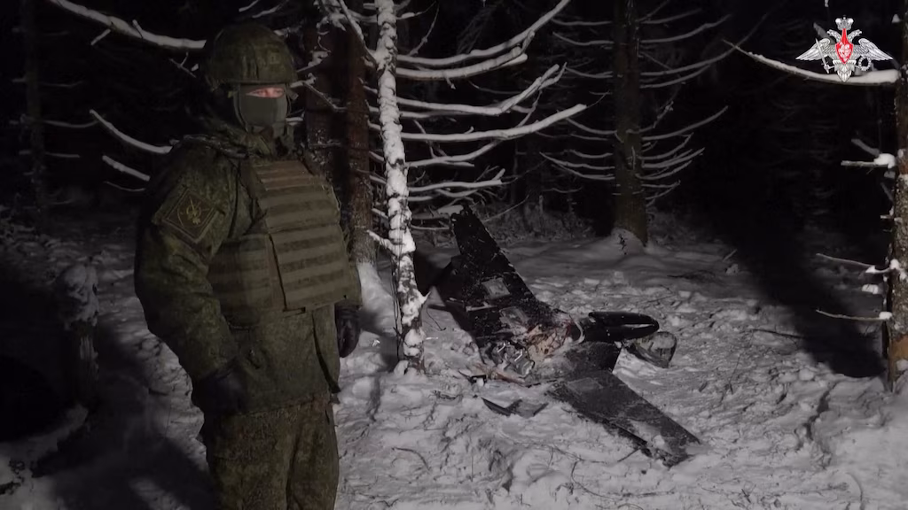 Ryssland publicerar video av påstådd drönarattack