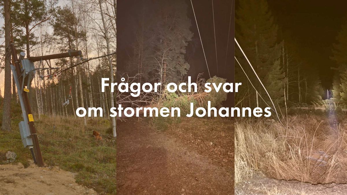 Frågor och svar kring strömavbrotten efter stormen Johannes