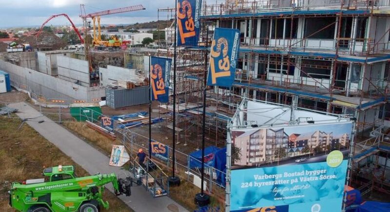 En bild på ett bygge som drivs av Tage & Söner.