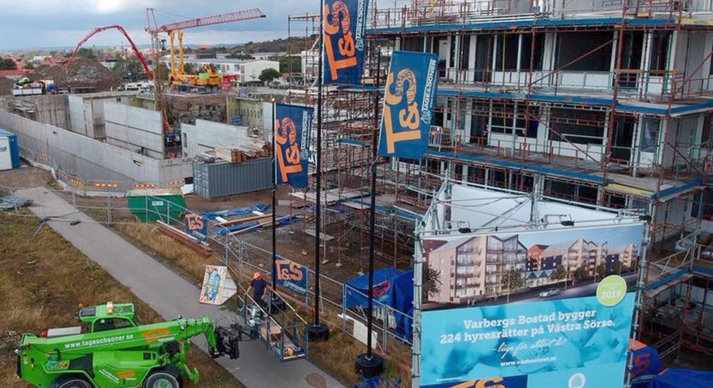 En bild på ett bygge som drivs av Tage & Söner.