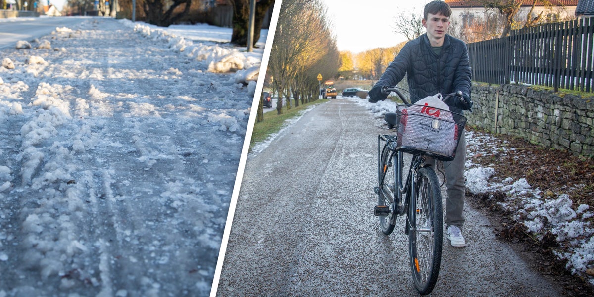 Kritik mot snöröjning i Visby