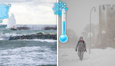 Snö och blåst väntas på Gotland i helgen