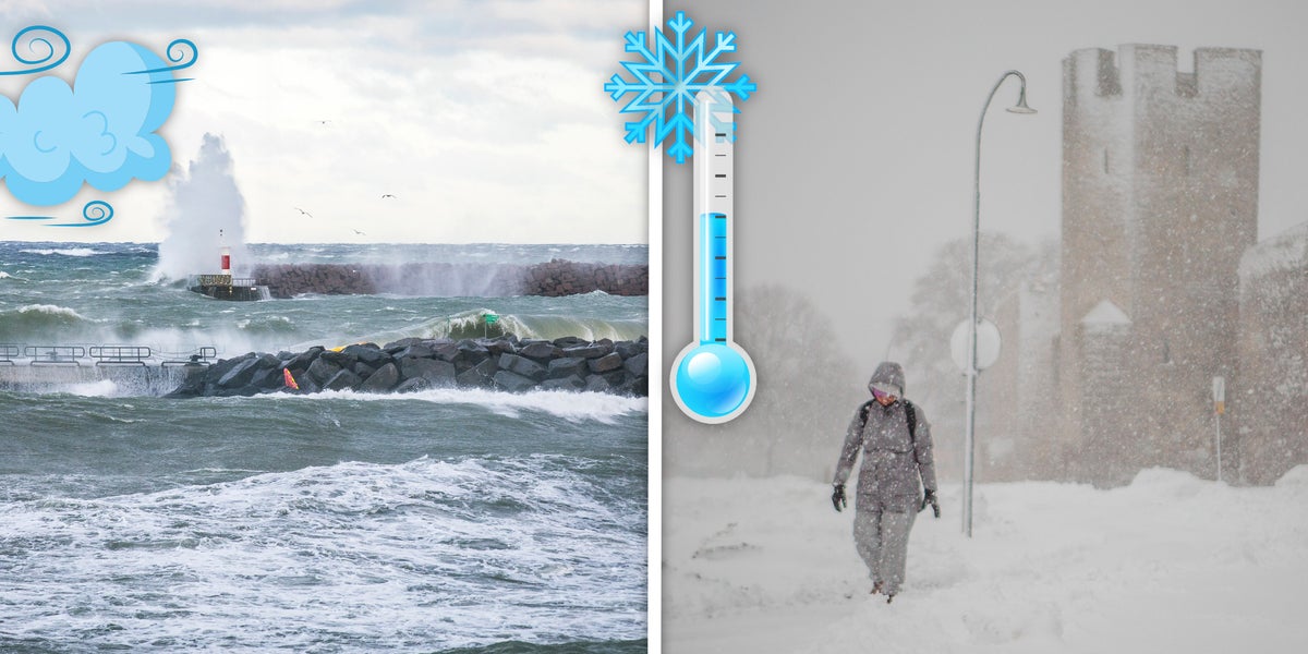 Snö och blåst väntas på Gotland i helgen