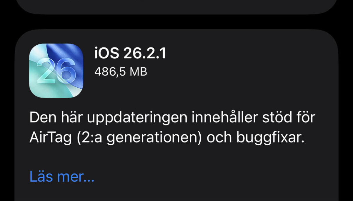 Apple har släppt Ios 26.2.1