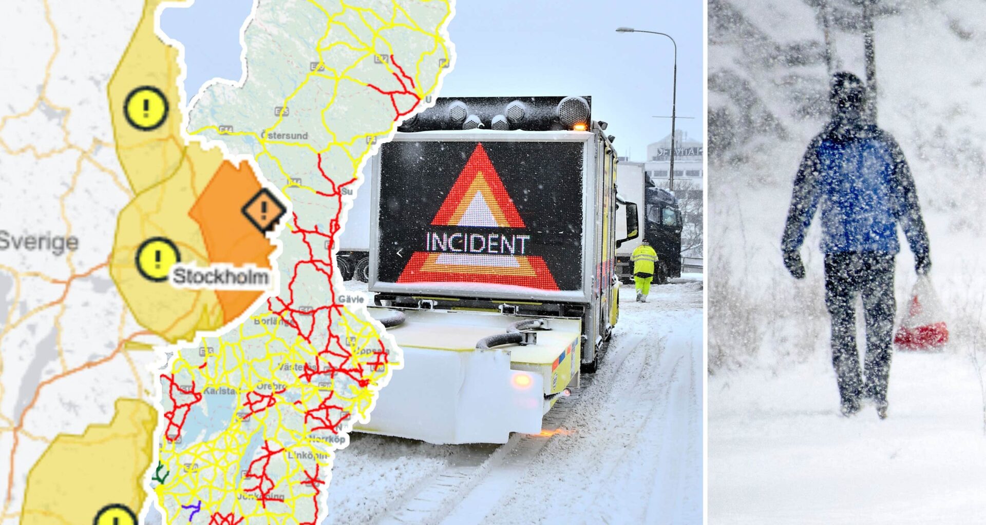 Snösmocka – utökad varning i Stockholm