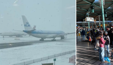 Linus, 25, är fast på
Schiphol i snökaoset