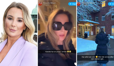 Alexandra Nilsson akut till sjukhus efter operation