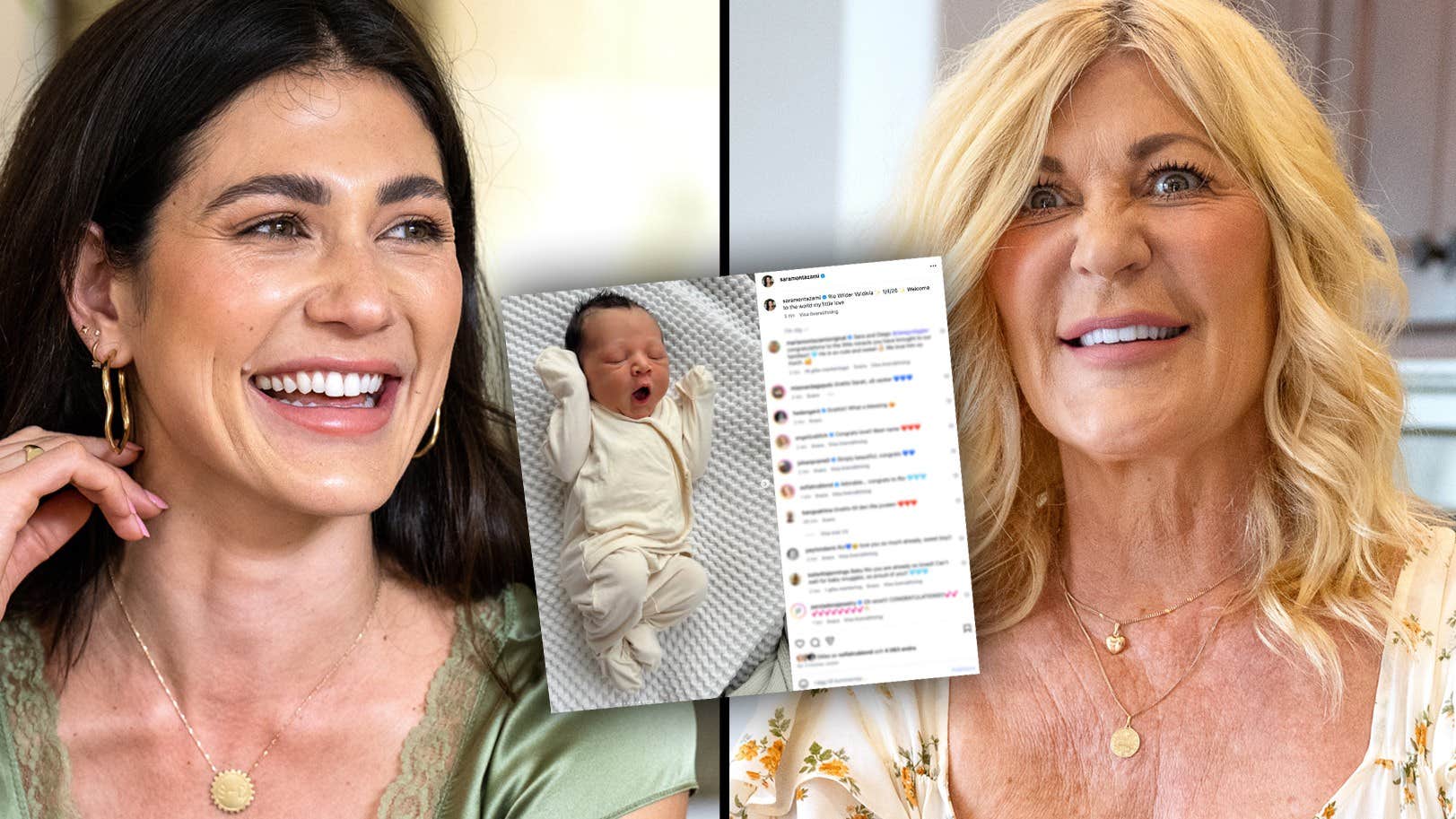 Maria Montazami har blivit mormor – Sara Montazami är mamma