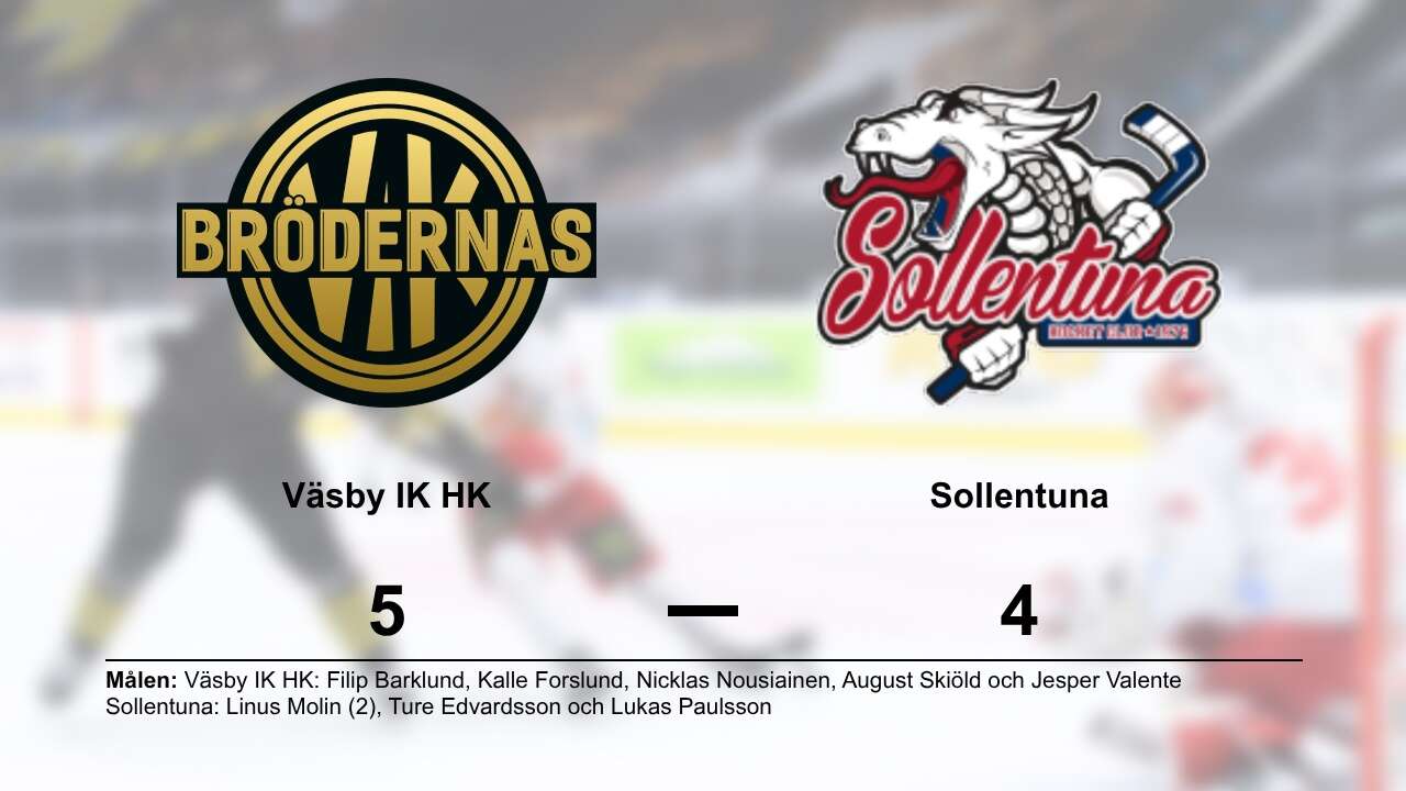Ny seger för Väsby IK HK mot Sollentuna - NWT