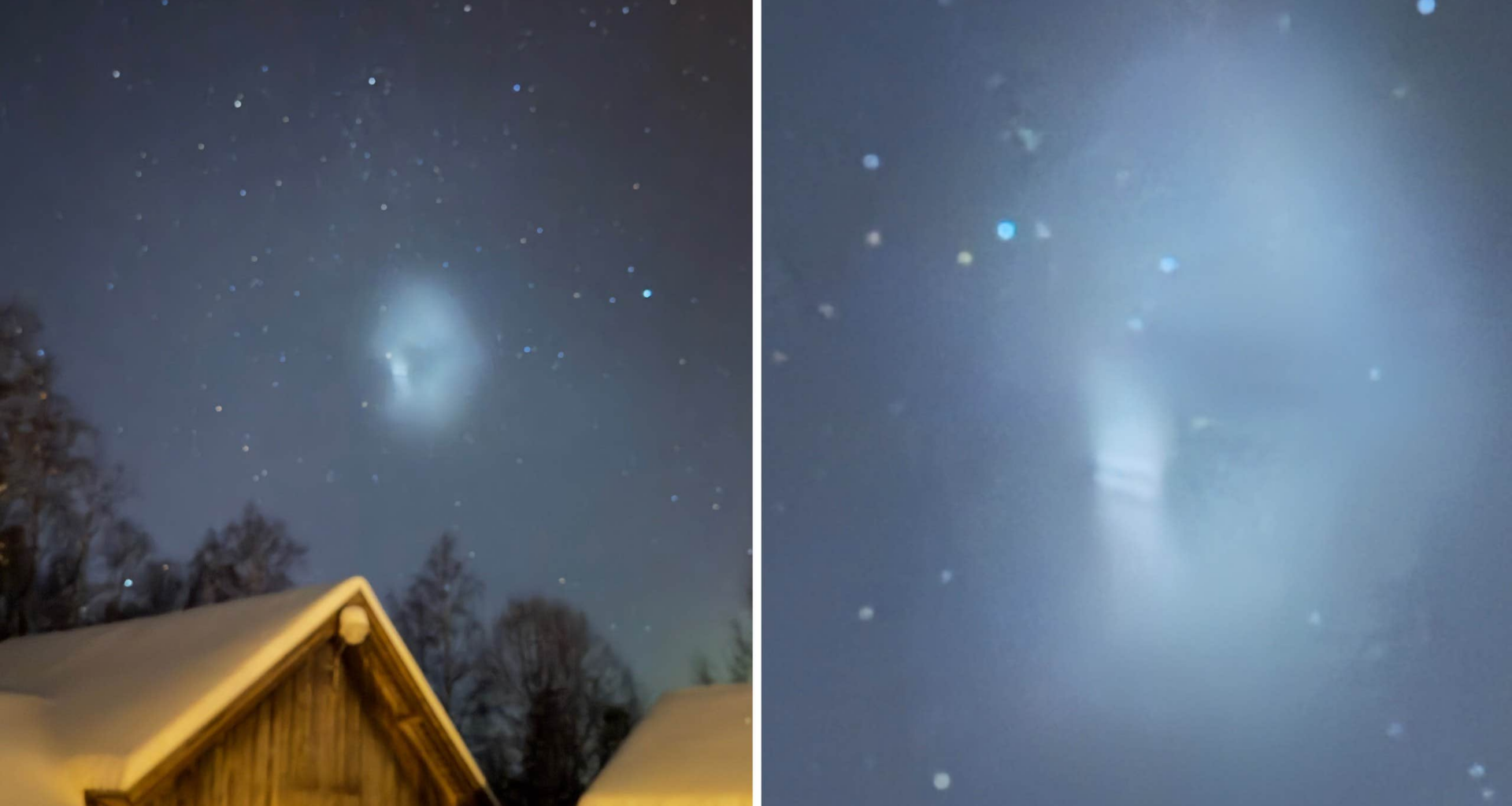 Space X raket skapar ljusfenomen över Sverige