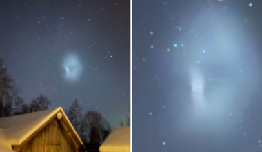 Space X raket skapar ljusfenomen över Sverige