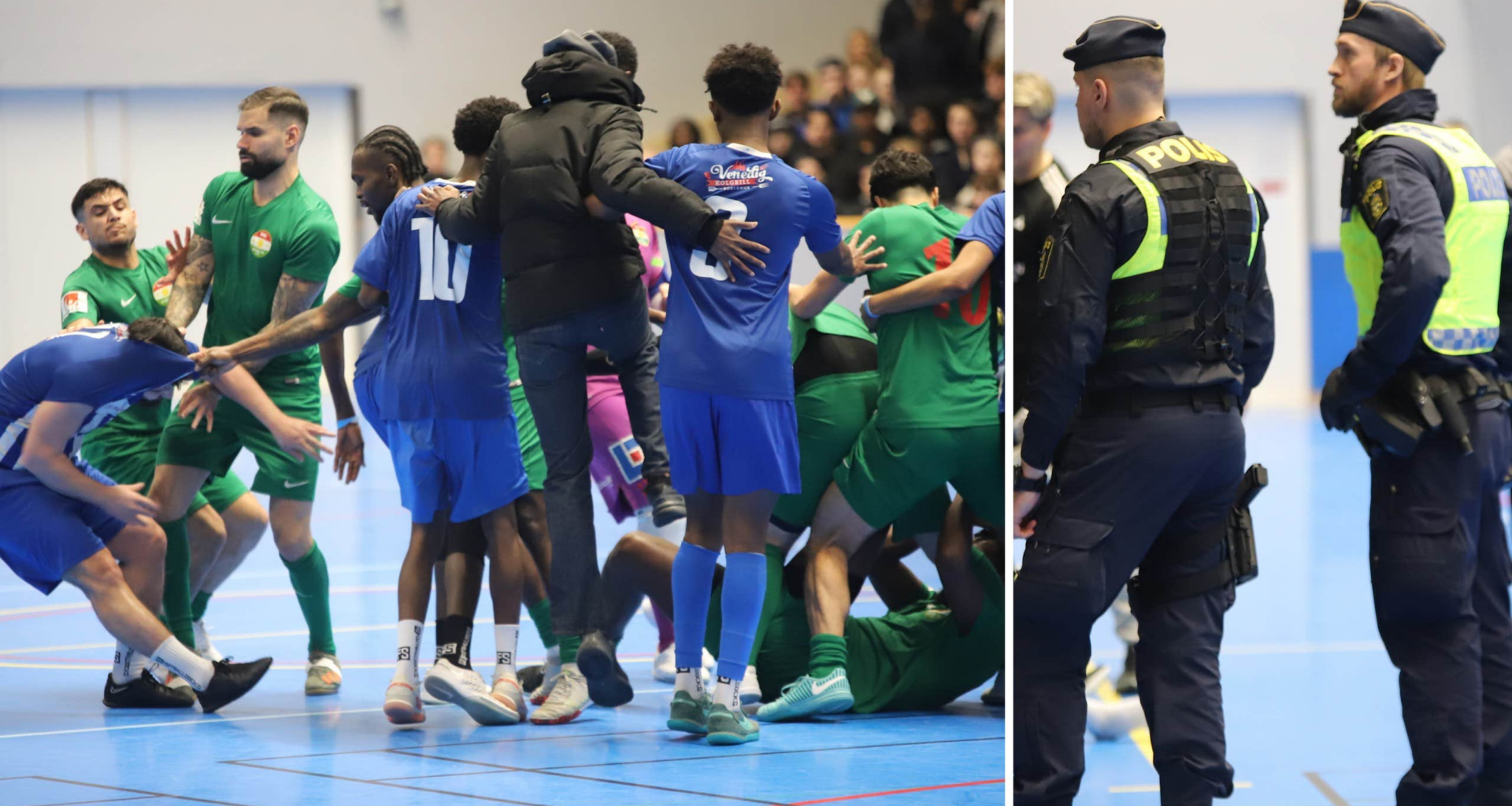 Skandalscener i futsalcup – polis stoppade slagsmål | Fotboll