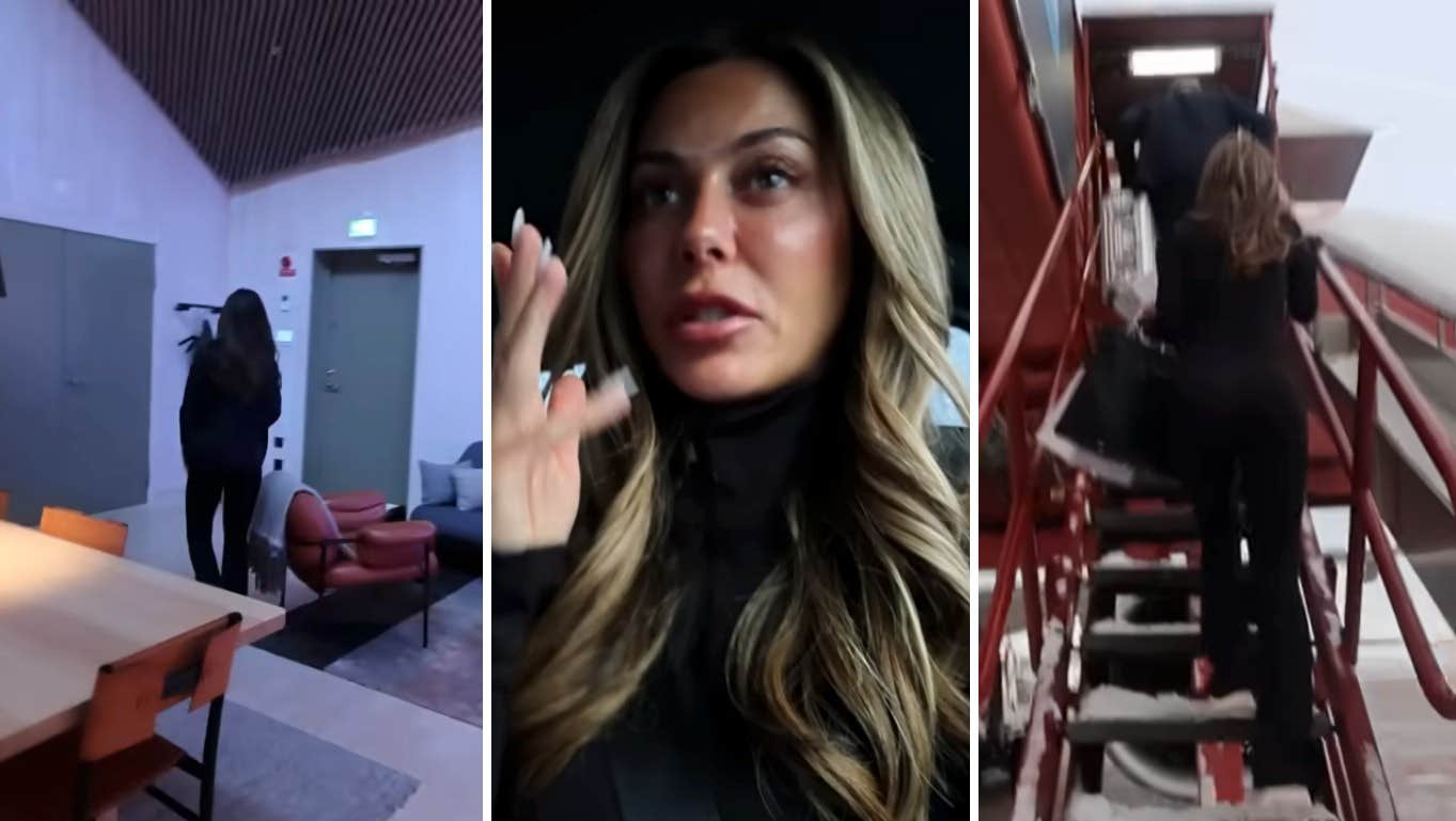 Bianca Ingrosso visar upp vip-rummet på Arlanda