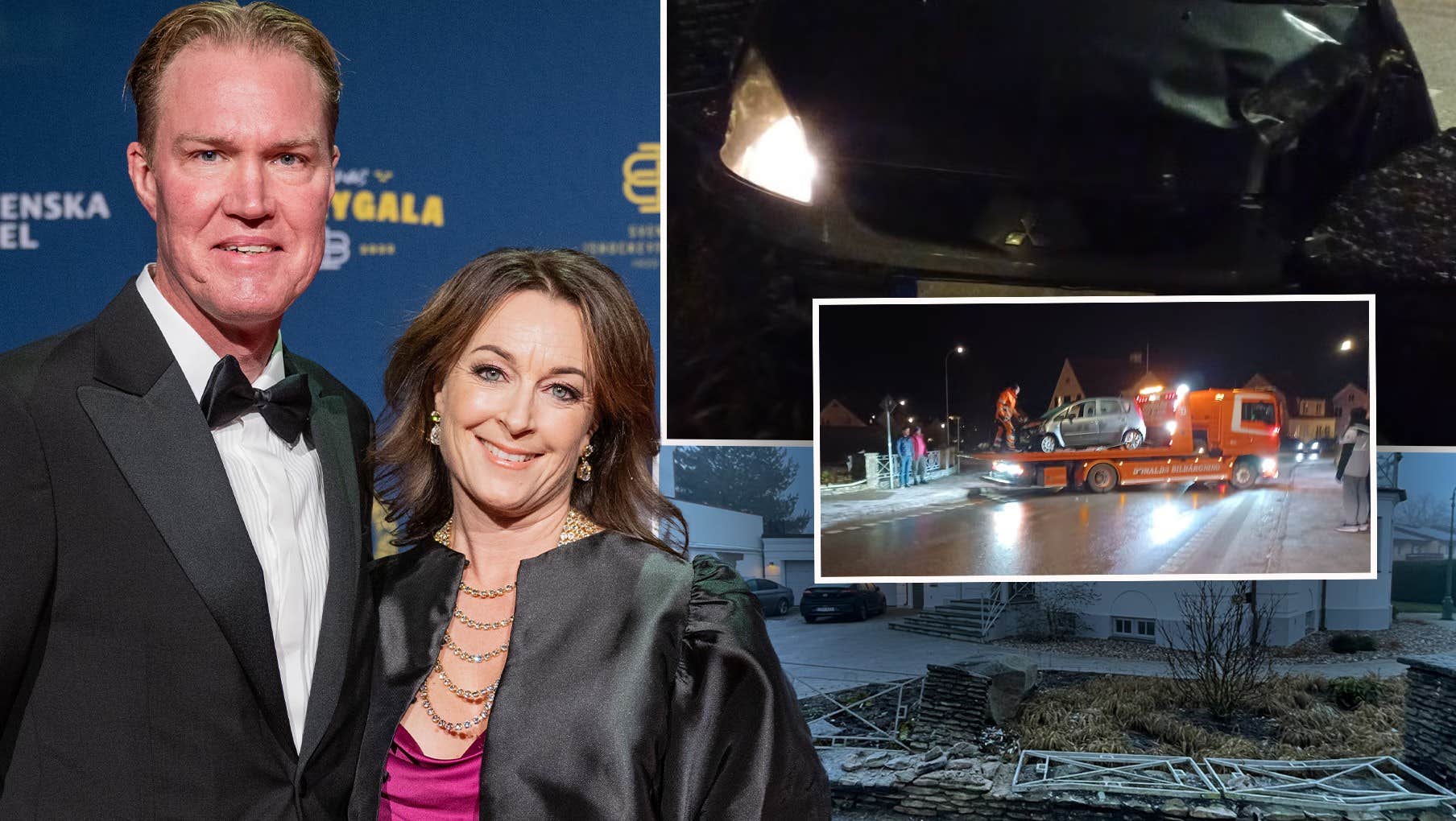 Bil åkte rätt in i Kenny Jönssons trädgård