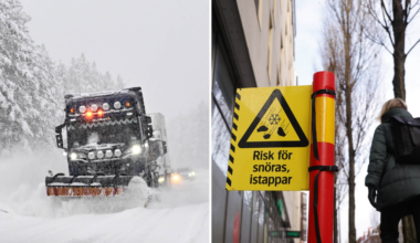 Dubbel snö i södra Sverige