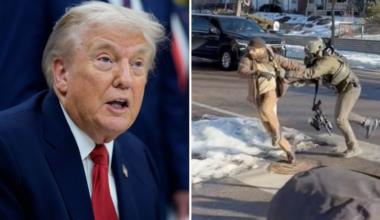 s president Donald Trump ut Pretti som en bråkmakare.