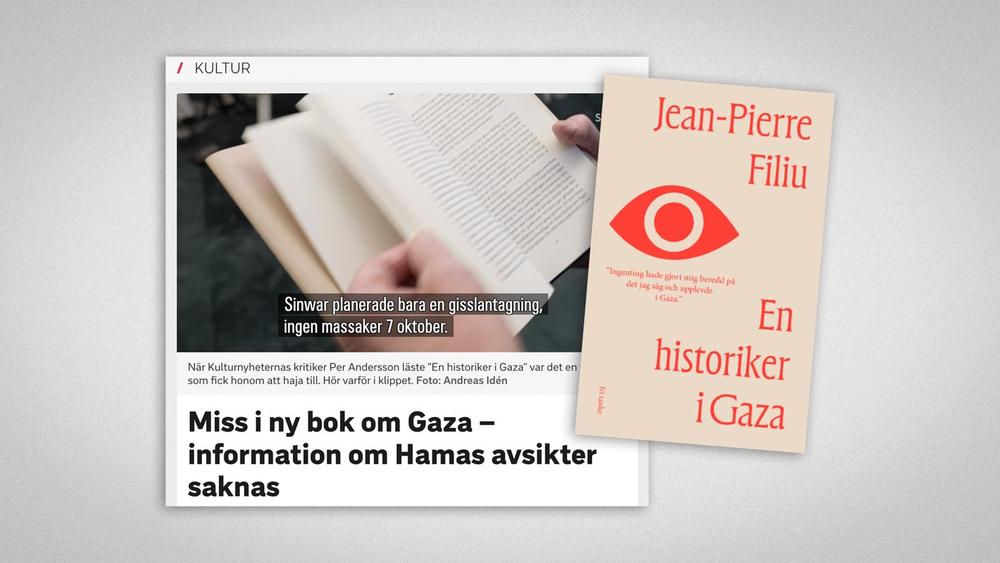 SVT:s bevakning av Gaza-bok misstänkliggör författaren