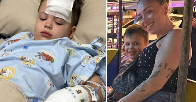 Adrian, 4, gick in i glasdörr i Thailand – fick sy 239 stygn