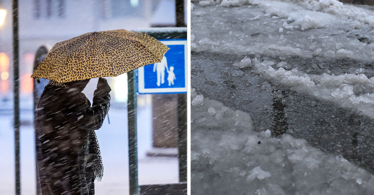 Nu drar regnet in: ”Risk för ishalka”