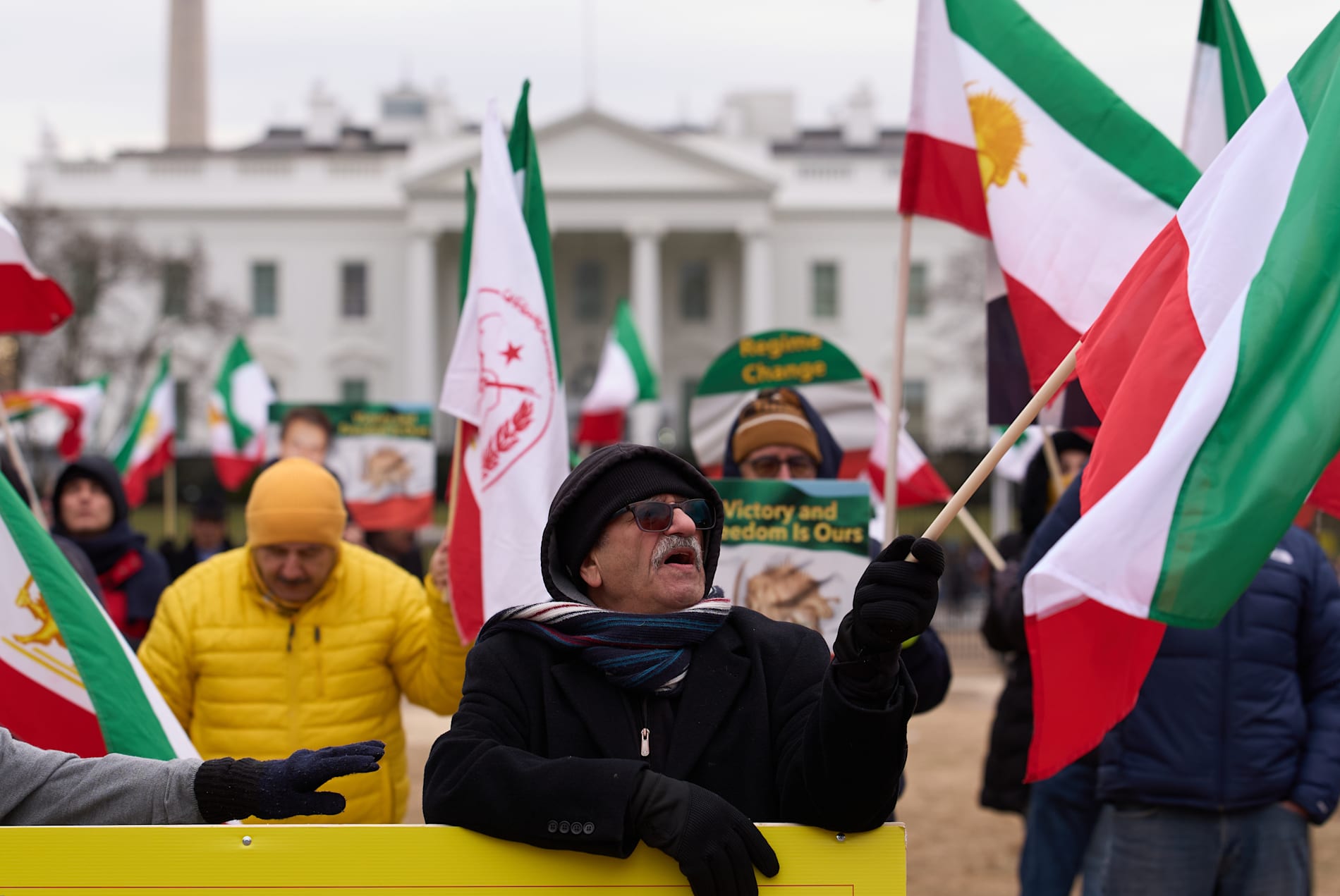 Demonstrationer i Washington för ett regimskifte i Iran.