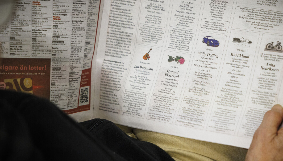 Korset en ovanlig syn i tidningarnas dödsannonser