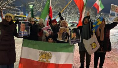 Exiliranier i Uppsala manifesterar mot Iran