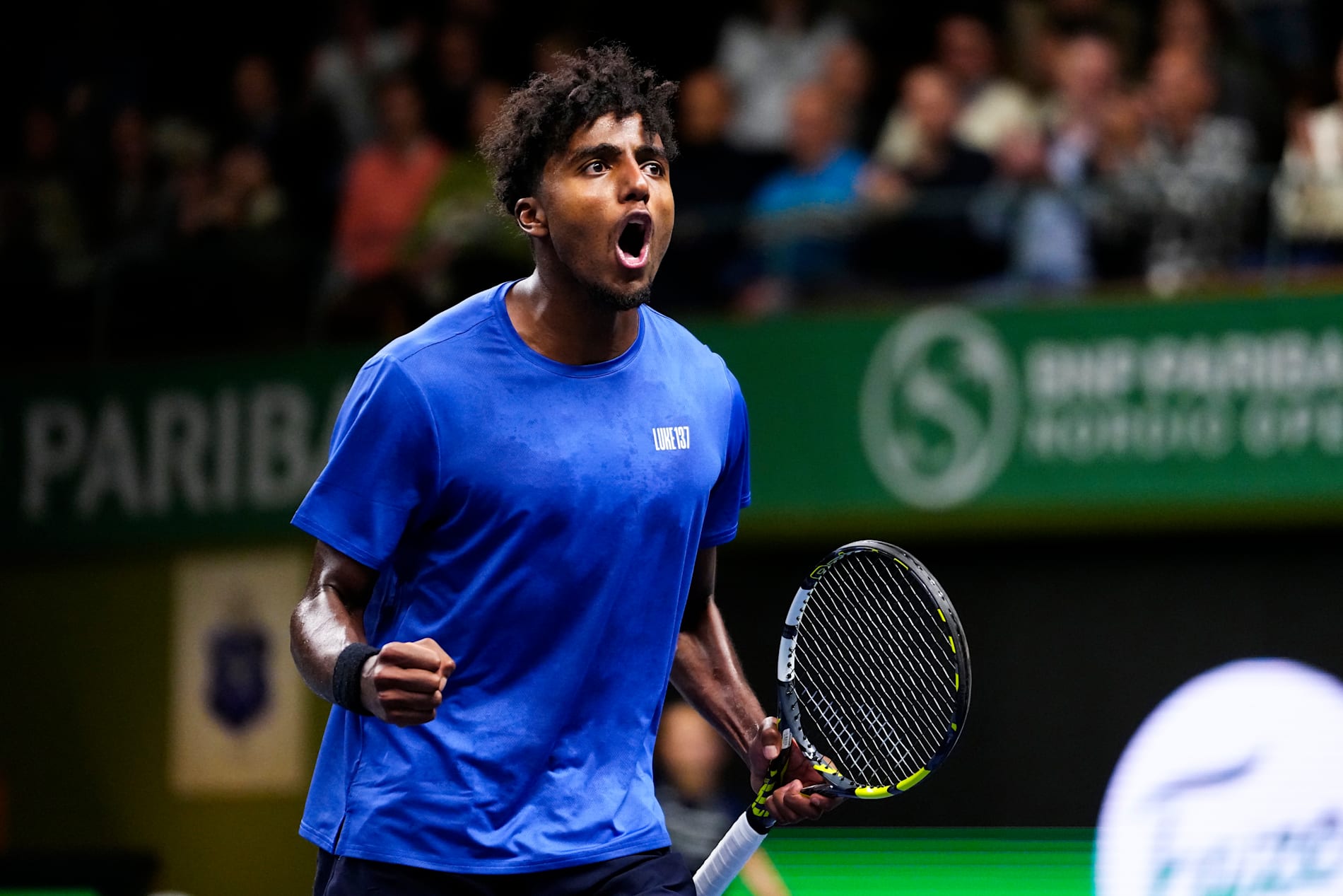 Elias Ymer under match i oktober förra året.