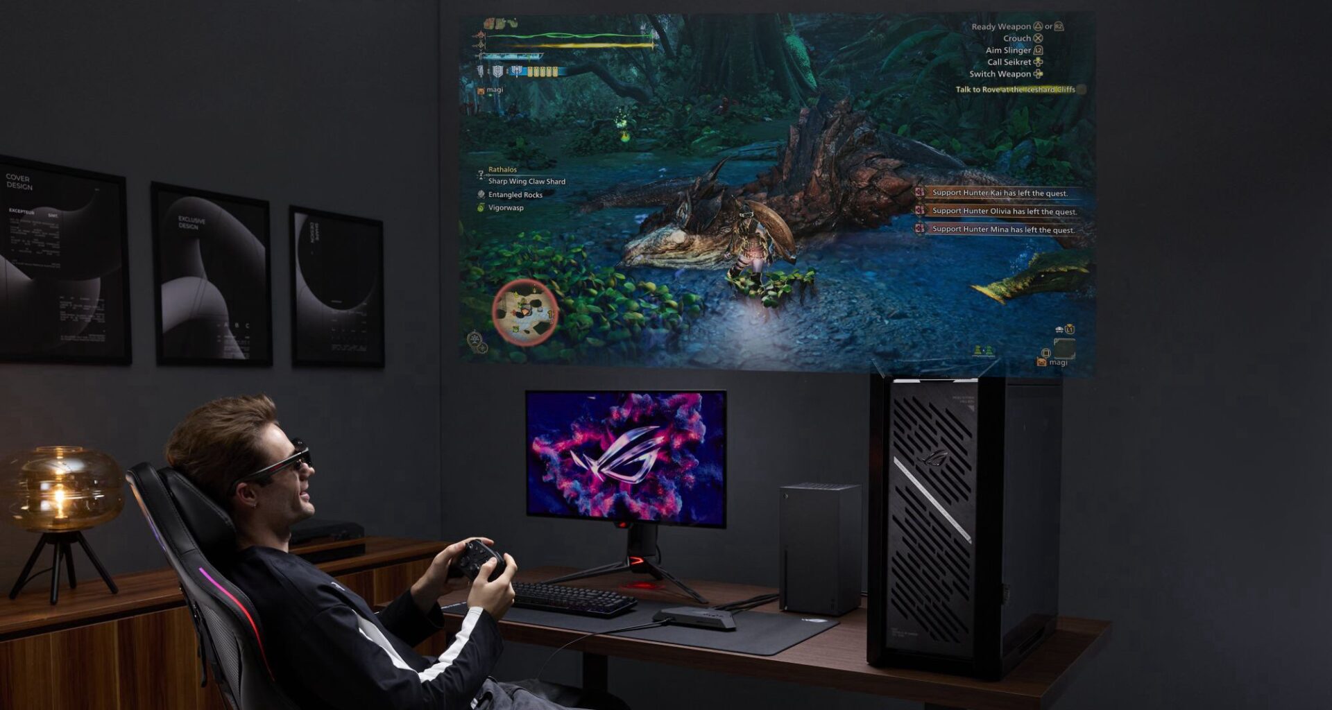 CES: Asus ska göra spelglasögon med Xreal. Lira på 171 tum stor virtuell skärm med Rog Xreal R1.