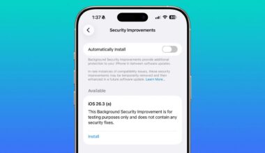 Apple testar säkerhetsuppdateringar i bakgrunden. För iOS och macOS.